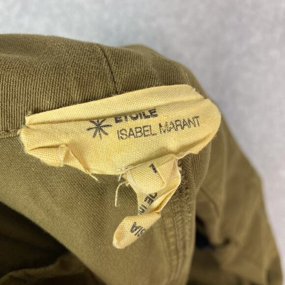 Etoile Isabel Marant Womens 1 Green Paperbag Belted High Rise Pants - Picture 8 of 9